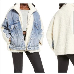 BlankNyC faux shearling and denim jacket